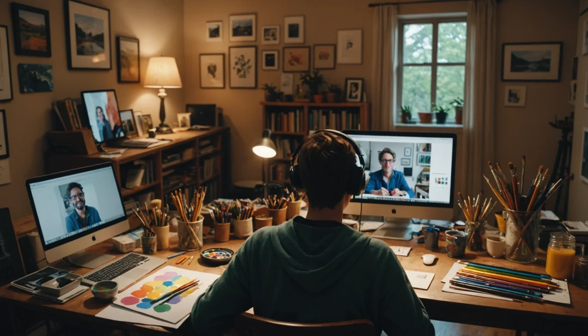 Éveillez votre créativité avec les cours d’arts virtuels: l’atelier chez soi